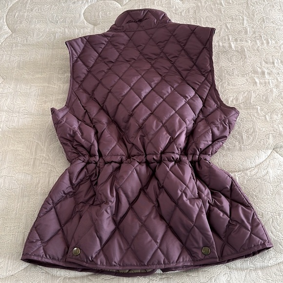 Eddie Bauer Goose Down Snap Front Quilted Vest with Pockets & Cinch-able Waist M - Picture 9 of 12